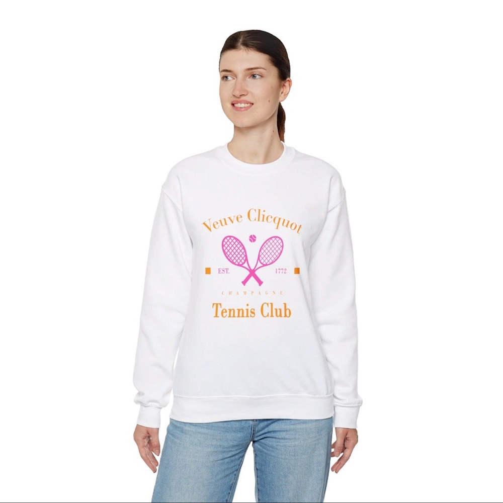 Veuve Clicquot White Tennis Club Sweatshirt Etsy Resale Item Size Small